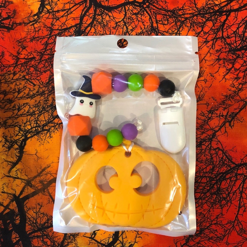 Kids Halloween silicone teether / chew beads